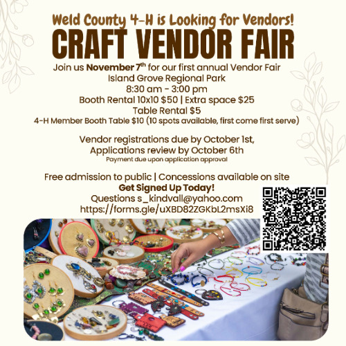 4-H Vendor Fair Flyer