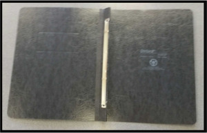 Binder Cover with metal fastener